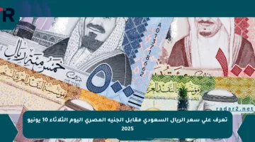 تعرف على سعر الريال السعودي مقابل الجنيه المصري اليوم الثلاثاء 10 يونيو 2025